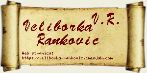 Veliborka Ranković vizit kartica